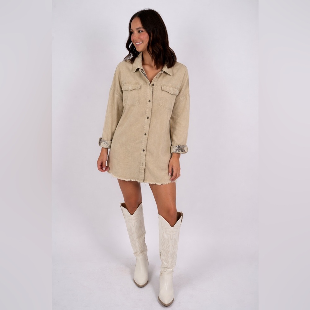 Blushing Brunette CALL IT LOVE Button Down Shirt
